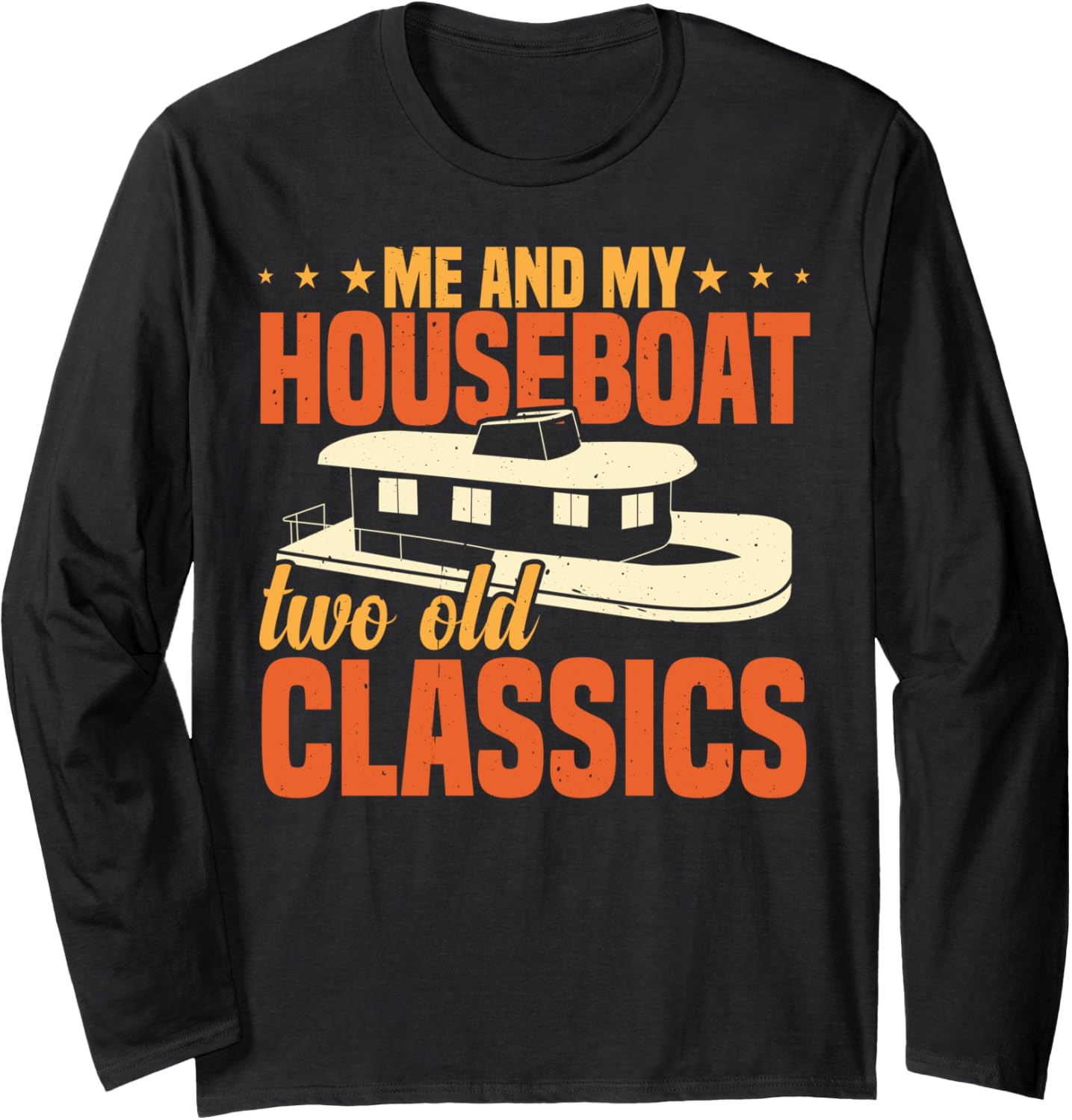 Houseboat House Boat Lake Boating Captain Retirement Long