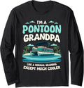 Grandpa Pontoon Boat Boating Sailing Captain Sailor Long