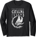 Catalina Island Sailing Sailboat Wave Long Sleeve