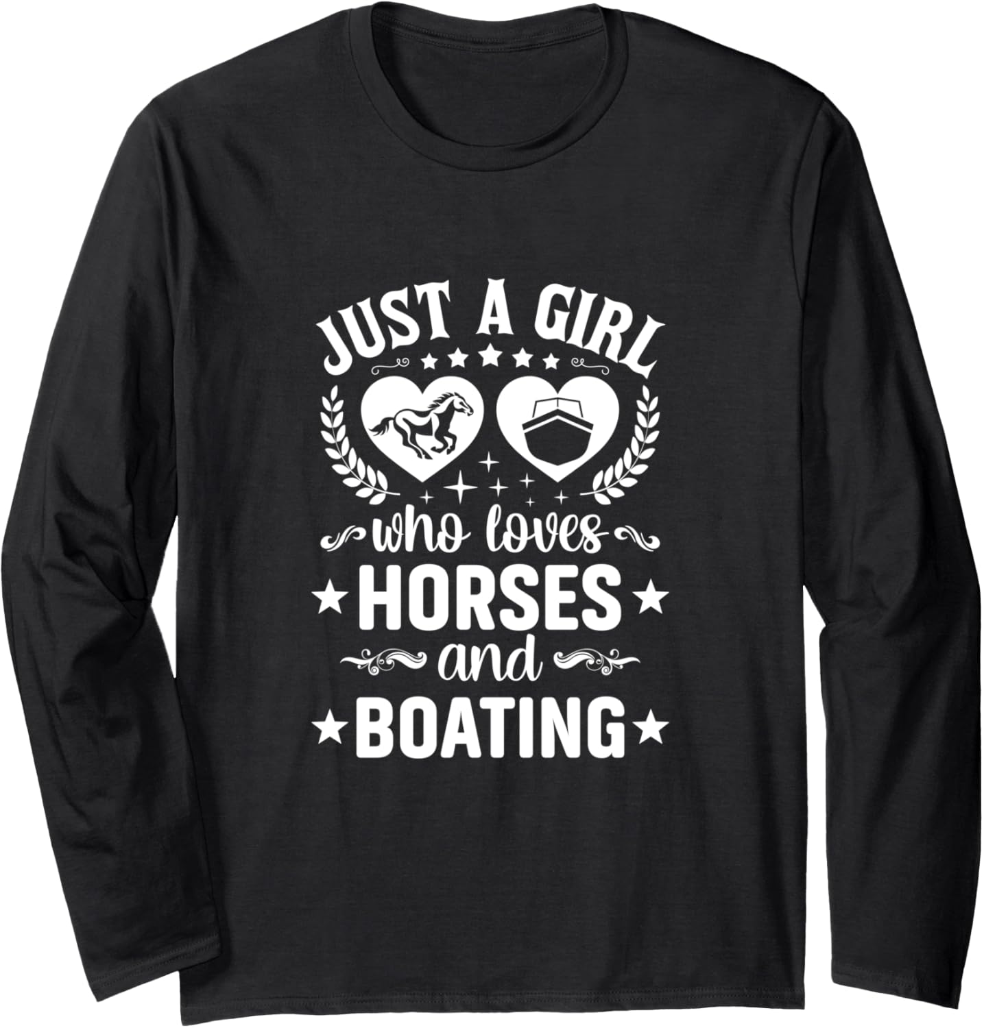 Horse Boating Lover Funny Long Sleeve