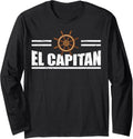 Boat Captain Boating Anchor Pontoon Capitan Long Sleeve