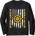 Pontoon Captain Usa Flag Funny Pontoon Boat Captain