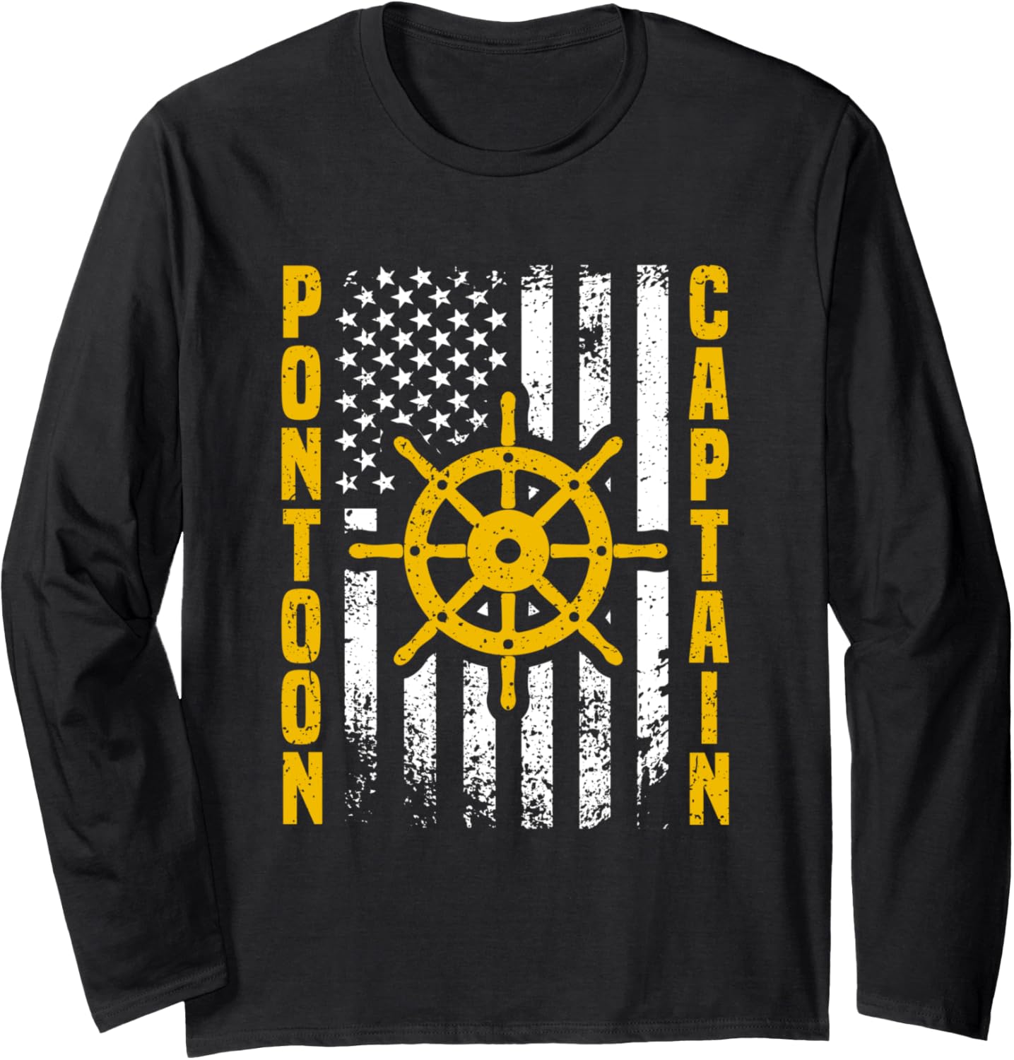 Pontoon Captain Usa Flag Funny Pontoon Boat Captain