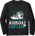 Airboat Captain Hydroplane Swamp Fan Boat Racing Long