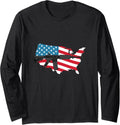Patriot Usa Flag Gun Tshirt 4Th Of July American Pride Long Sleeve