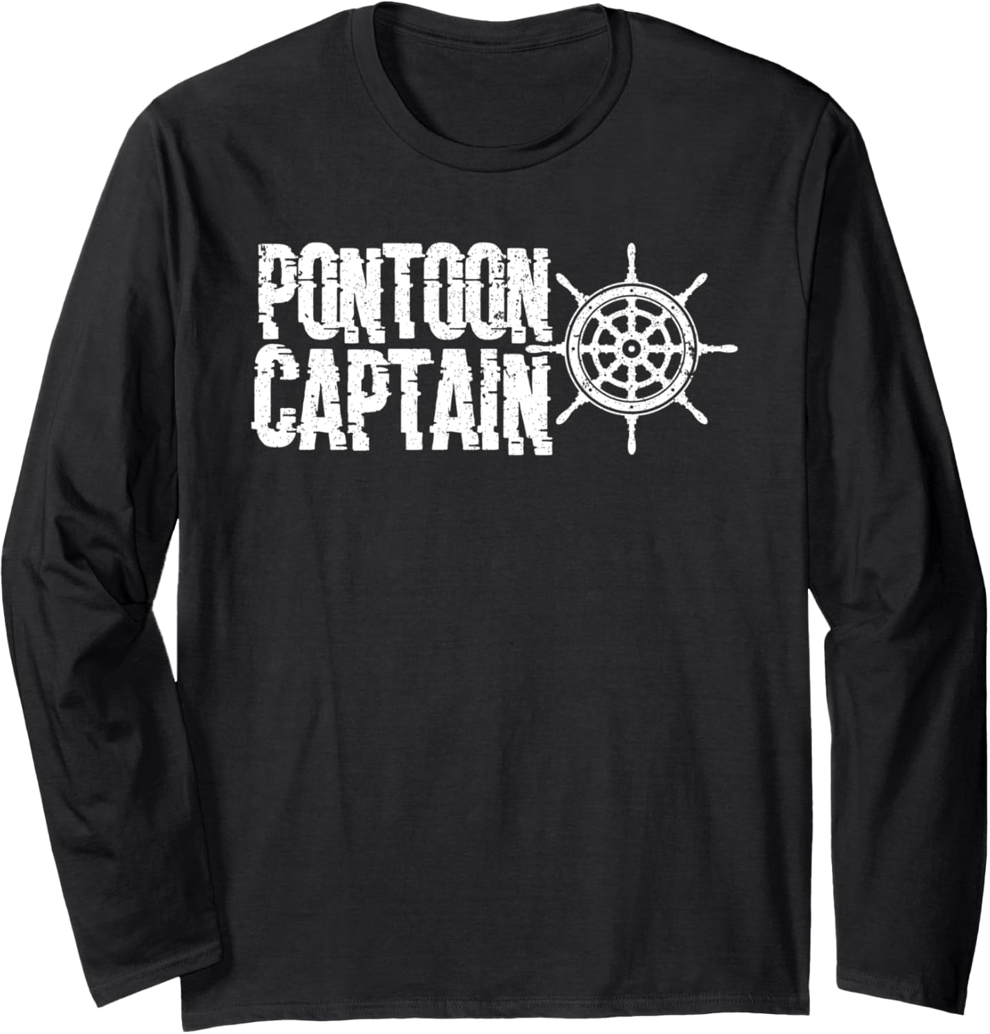 Retro Funny Pontooning Boat Pontoon Captain Long Sleeve