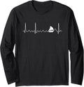 Sailing Heartbeat Sailboat Captains Boat Lovers Long Sleeve