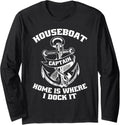 Houseboating Accessories Houseboat Captain Houseboats Long Sleeve