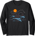 Vintage Lake Champlain Vermont Sunset Sailboat Scene Long