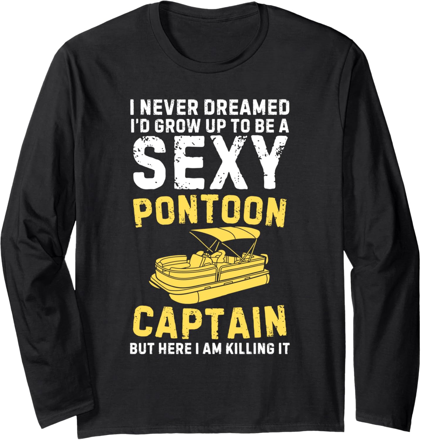Vintage Sexy Pontoon Captain Art Men Women Pontoon