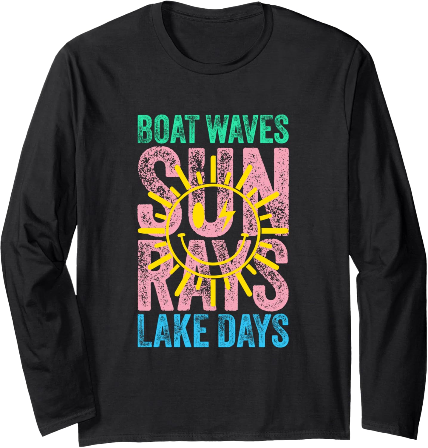 Boat Waves Lake Days Long Sleeve