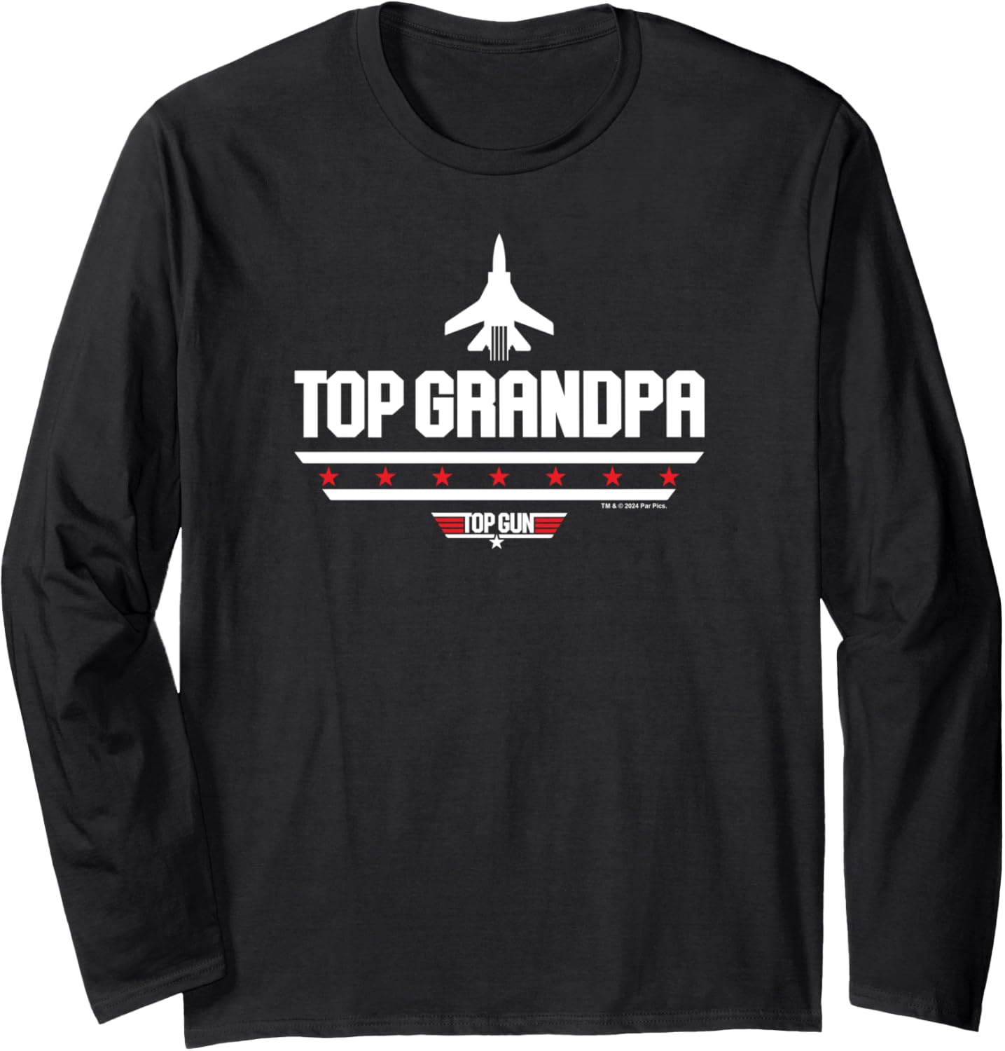 Top Gun Fathers Day Top Grandpa Long Sleeve