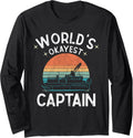 World S Okayest Captain Quote Retro Vintage Boating