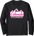 Steamboat Co Retro Pink Steamboat Colorado Locals Long