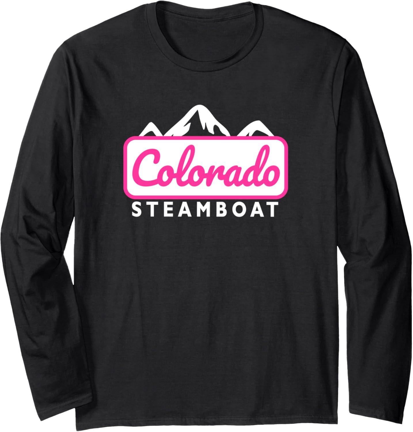 Steamboat Co Retro Pink Steamboat Colorado Locals Long