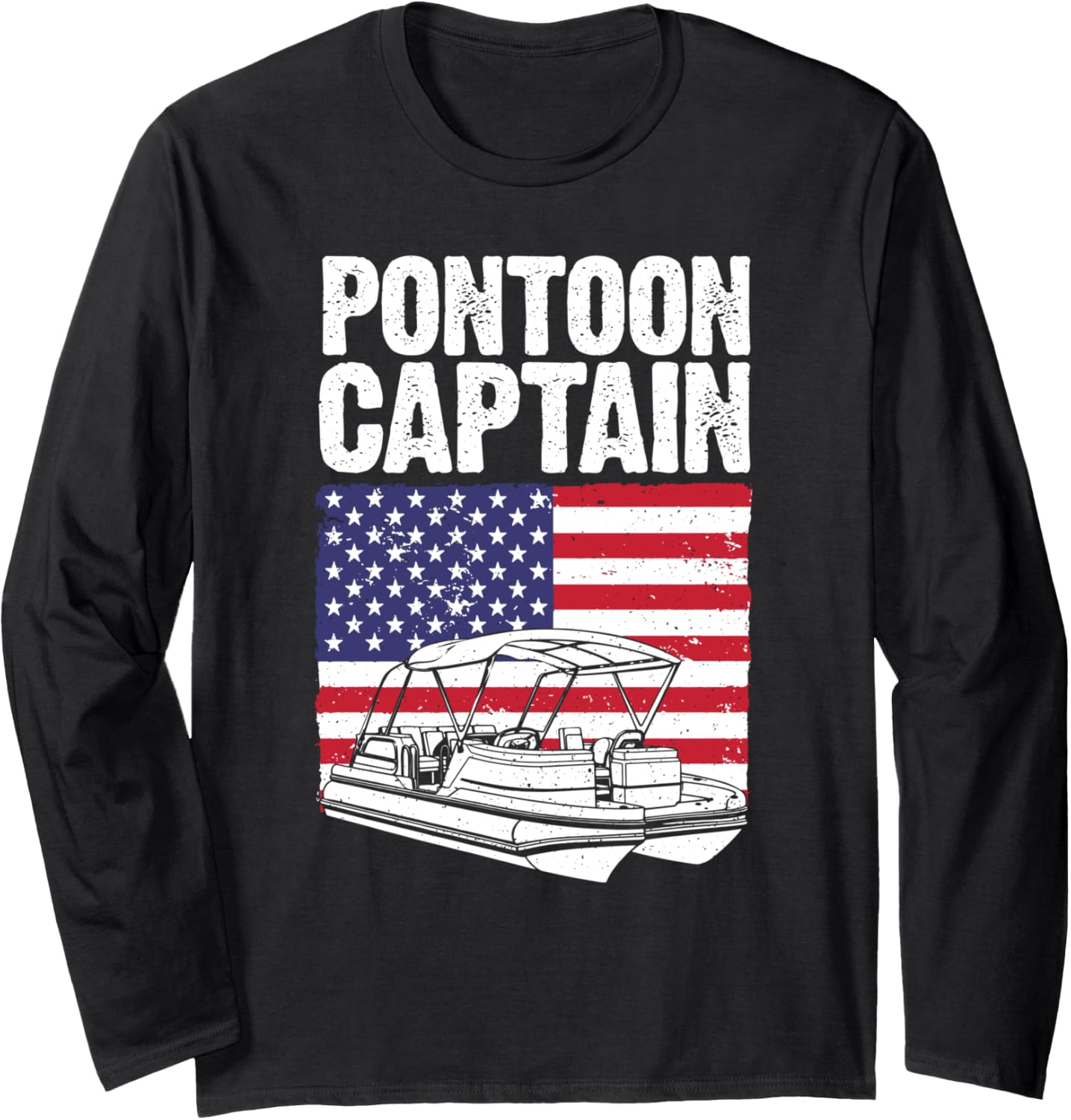 Cool Pontoon Boat Captain Art Men Women Pontoon
