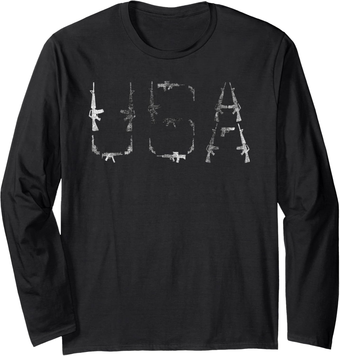Gun Theme Unique Usa Design Gun Owner Men Women Long Sleeve