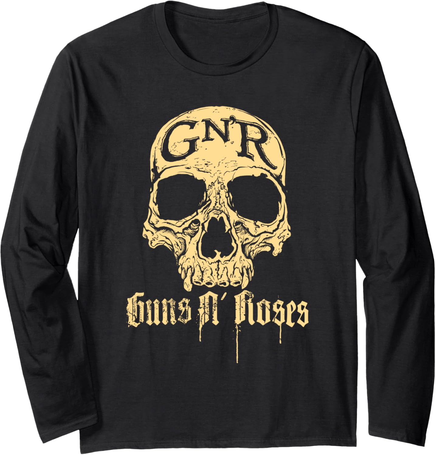 Guns N Roses Official Skull Drip Long Sleeve