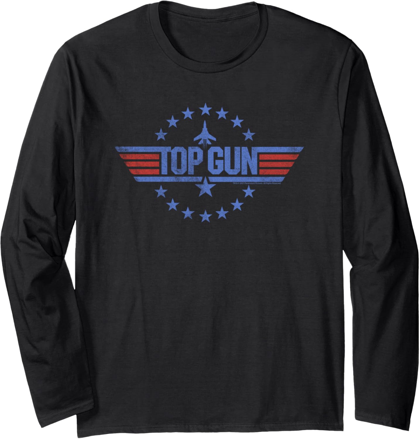 Top Gun Round Stars Circle Logo Long Sleeve
