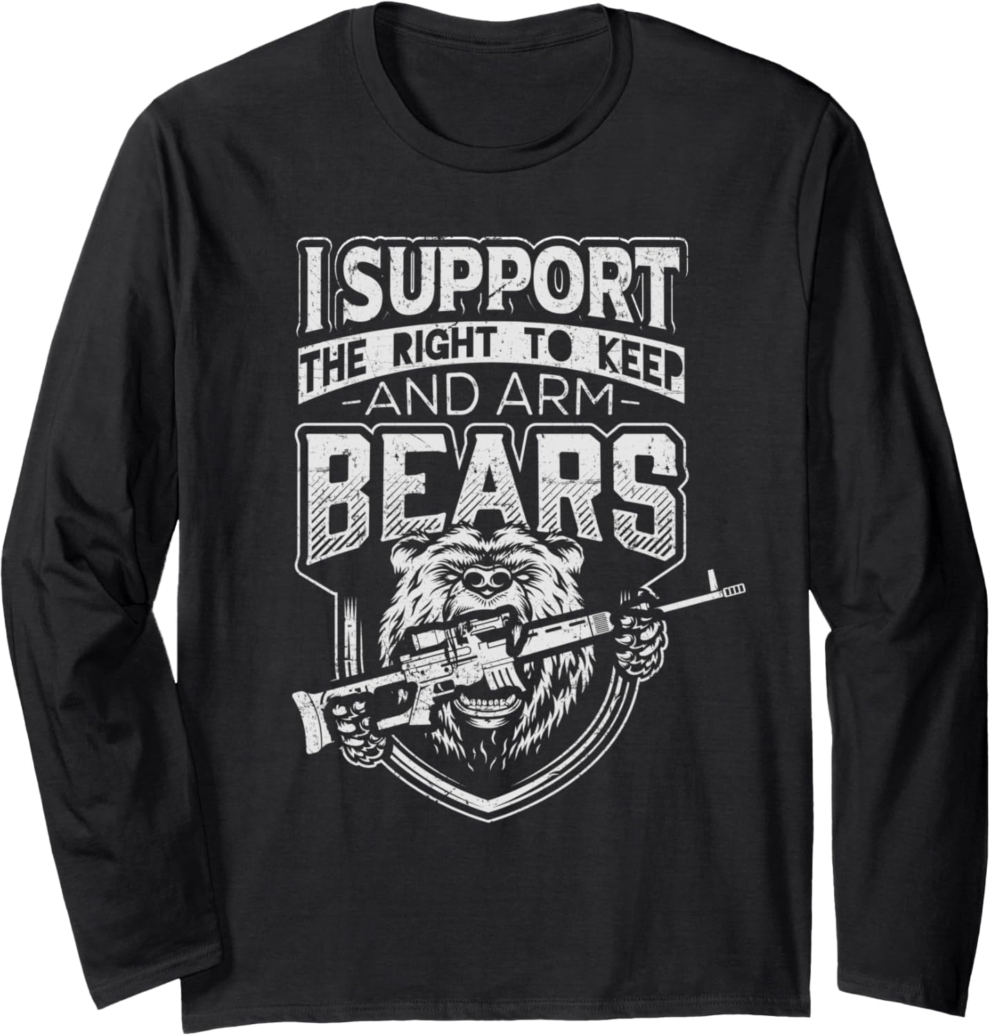 Bear Arms 2Nd Amendment Funny Hunting Gun Long Sleeve