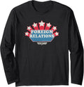 Top Gun Foreign Relations Stars Text Long Sleeve