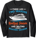 Funny Boat Captain Pontoon Lake Sailor Boating Seasons