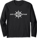 Captain Funny Sailor Fishing Boating Pontoon Long Sleeve