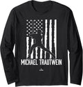 Distressed Flag Swing Michael Trautwein Prospect Baseball Long Sleeve