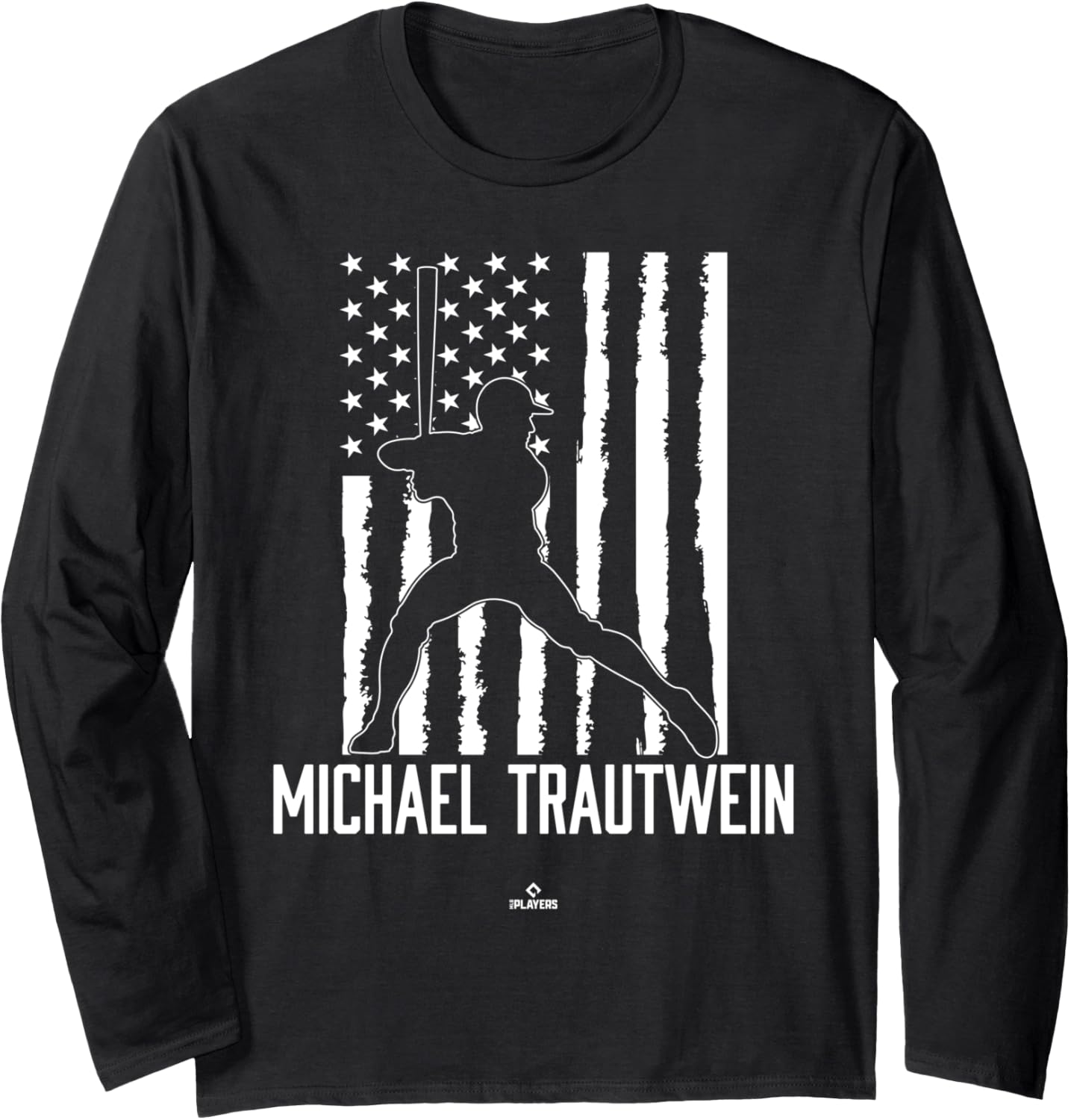 Distressed Flag Swing Michael Trautwein Prospect Baseball Long Sleeve