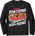 Pontoons High Noons Funny Meme Sunset Summer Boat