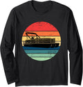 Pontoon Silhouette Retro Vintage Sunset Boat Or Boaters
