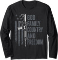 God Family Country Freedom 2Nd Amendment Pro Gun Ar15 Long Sleeve