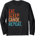 Eat Sleep Canoe Repeat Vintage Funny Boat Lover