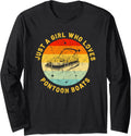 Pontoon Boat Just A Girl Women S Vintage