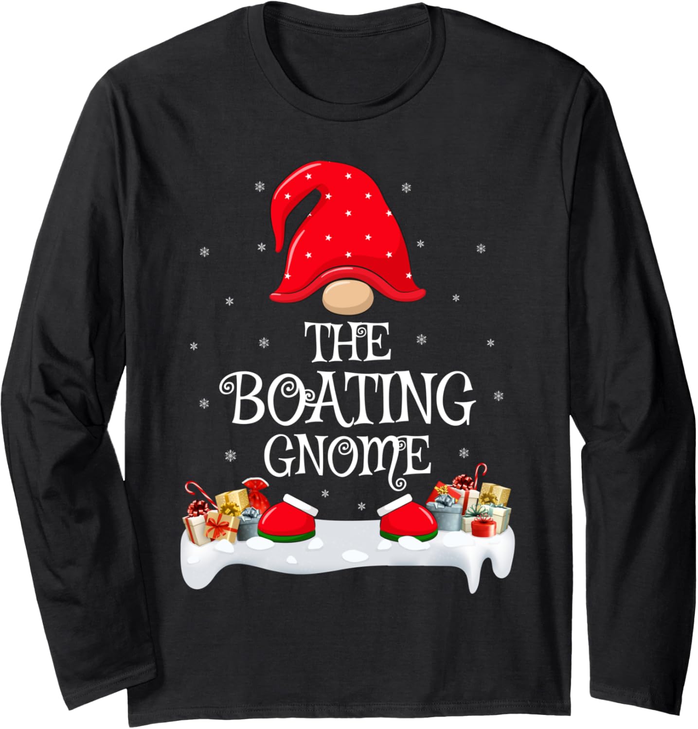 Matching Family Group Boating Gnome Christmas Long Sleeve