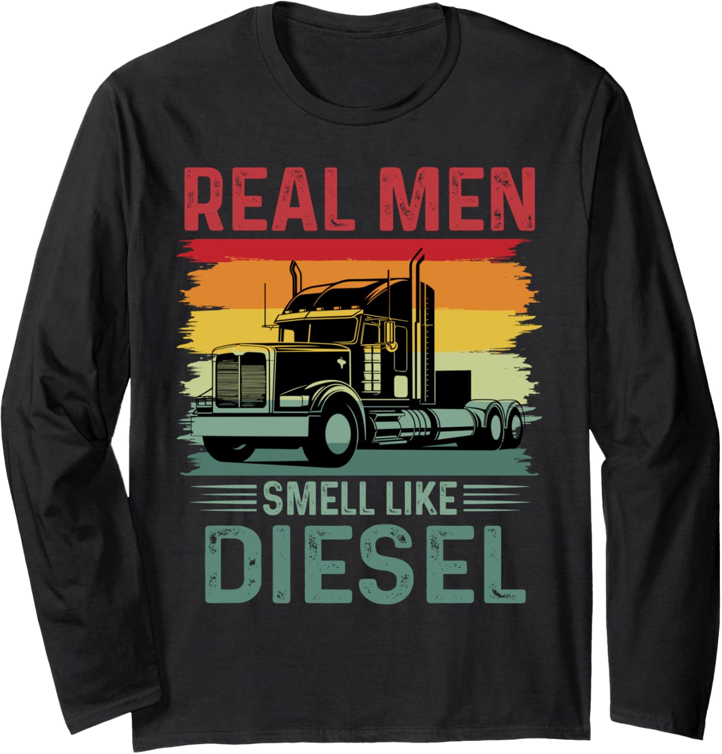 Real Men Smell Like Diesel Retro Trucker Design