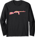Tropical Gun Lover Firearm Beach Hawaiian Machine Gun Long Sleeve