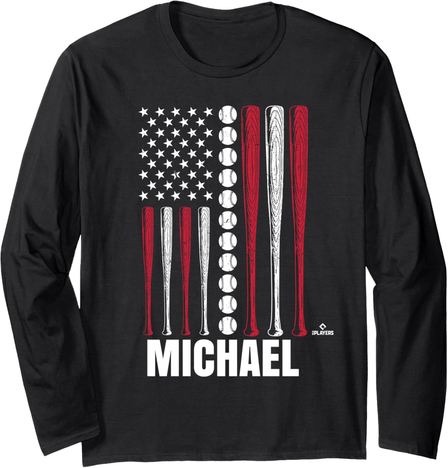 Baseball American Flag Michael Curialle Prospect Baseball Long Sleeve