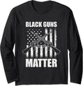 Black Guns Matter Funny Gun Lover Gun Long Sleeve