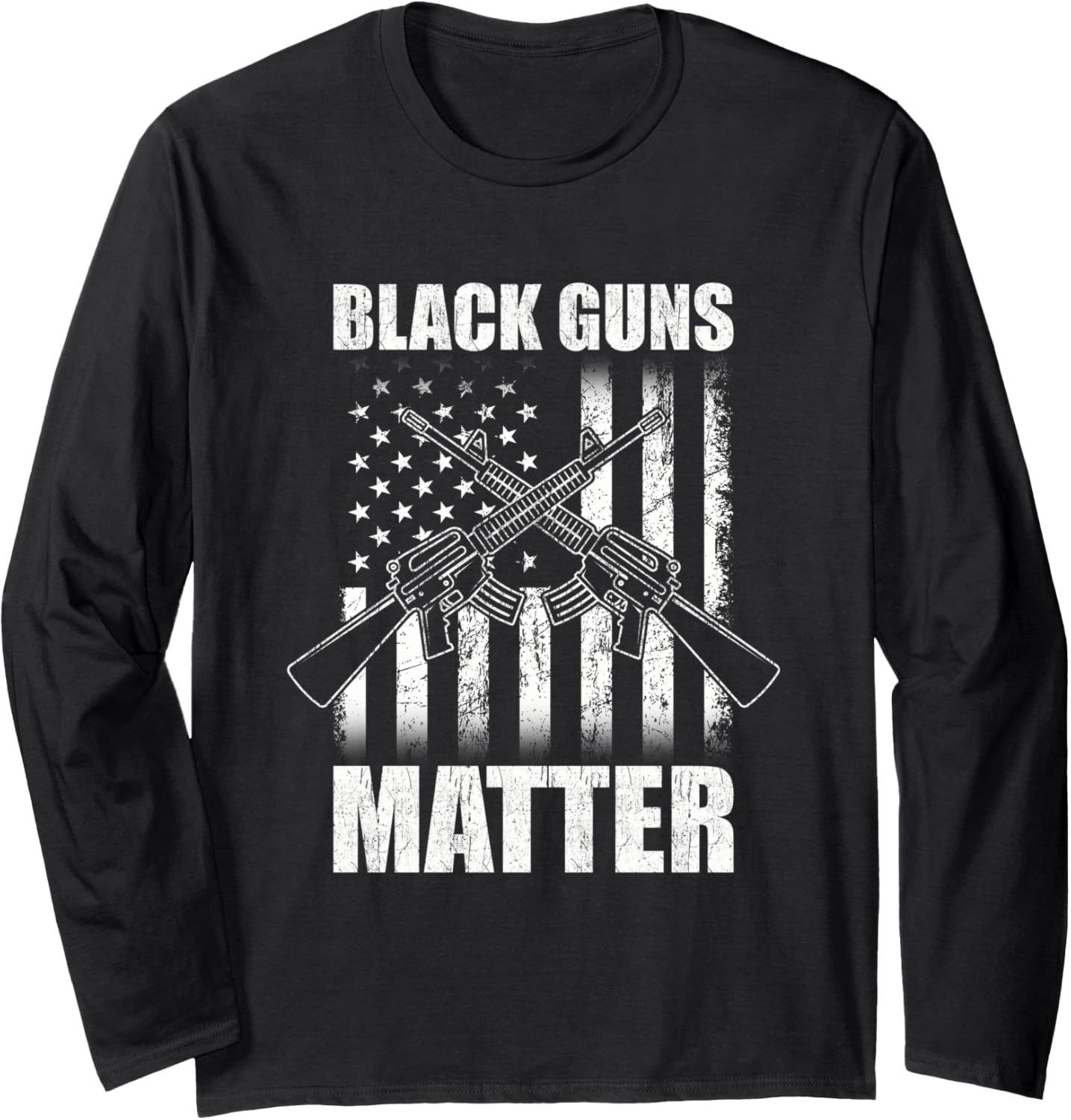 Black Guns Matter Funny Gun Lover Gun Long Sleeve
