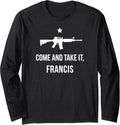 Funny Beto Orourke Come Take It Gun Support Ar15 Long Sleeve