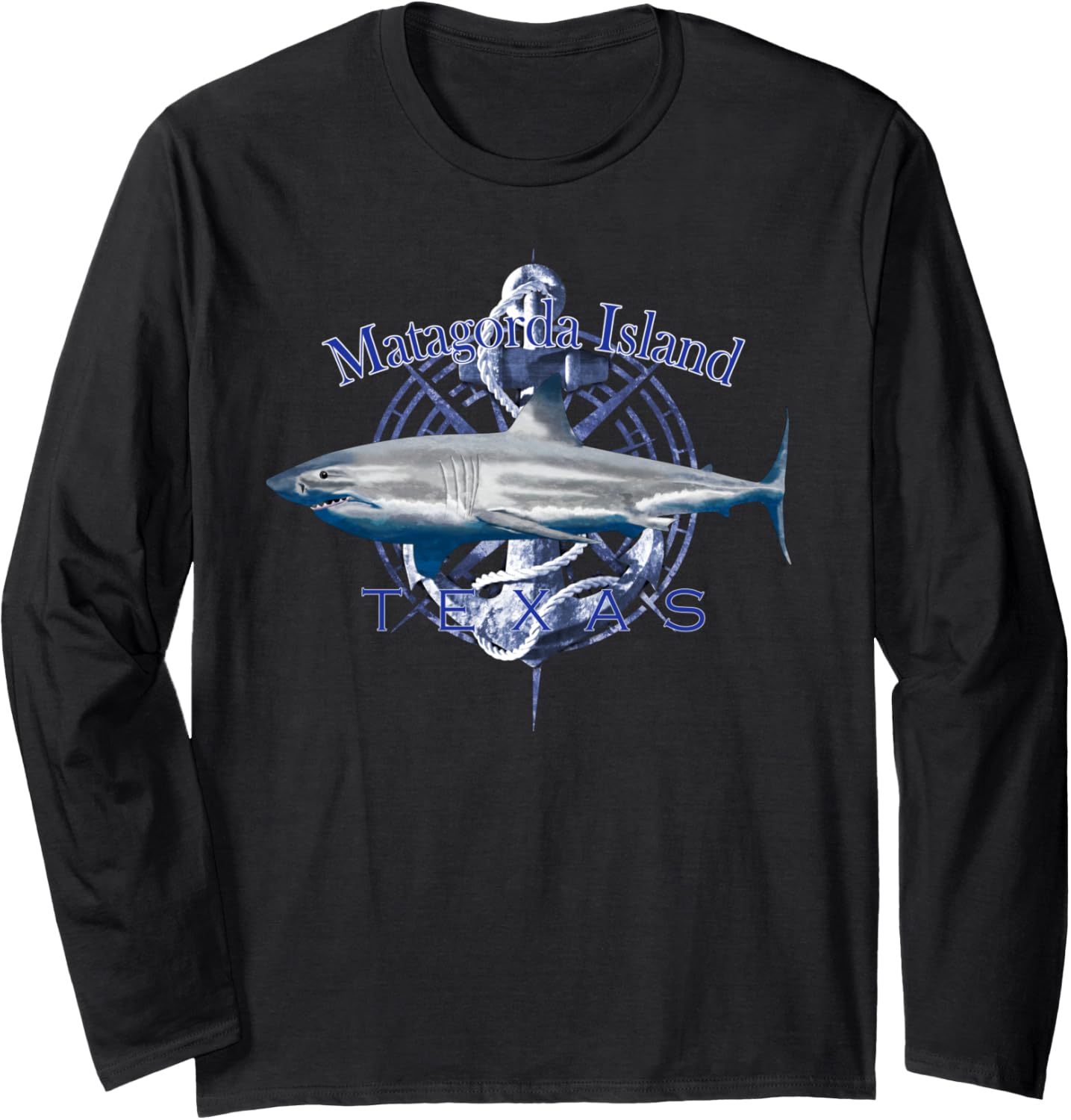 Matagorda Island Texas Nautical Sailing Boating Long Sleeve