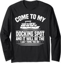 Houseboat House Boat Lake Boating Captain Long Sleeve