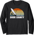 Men Door County Wi 70S Throwback Vintage Sailboat