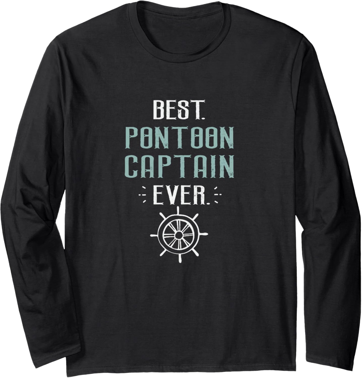 Pontoon Captain Funny Boat Party Long Sleeve