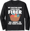 Funny Crocheting For Women Mom Knitting Yarn Crochet Lovers Long Sleeve