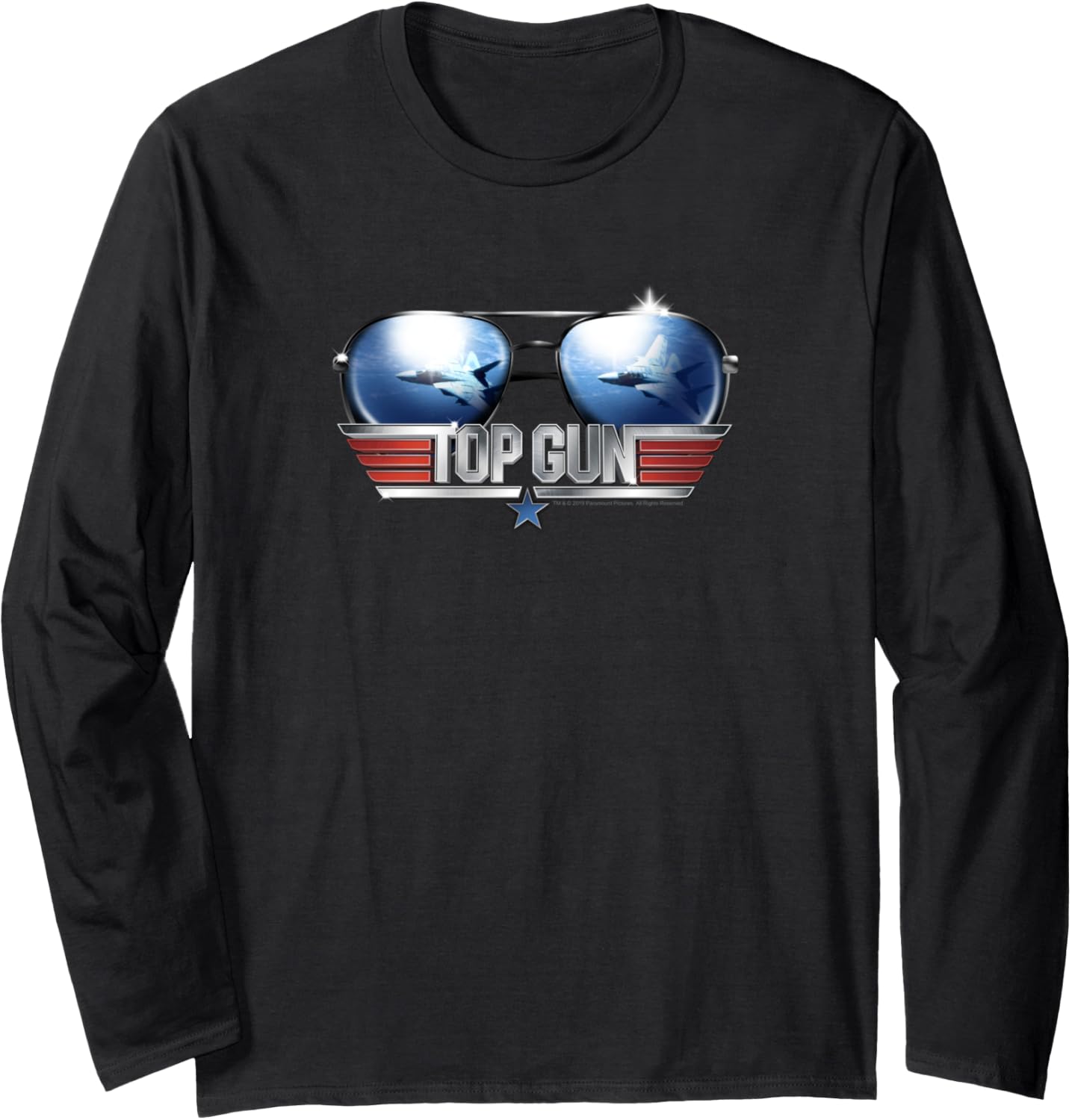 Top Gun Aviator Sunglasses Reflection Long Sleeve