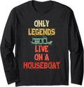 Houseboat Lover Captain Houseboating Houseboat Owner Long Sleeve