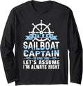 Funny Sailboat Lover Women Men Boat Captain Long