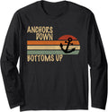 Anchors Down Bottoms Up Mens Drinking Boating Long